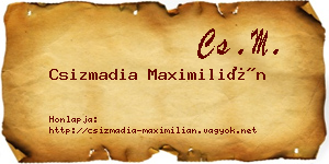 Csizmadia Maximilián névjegykártya